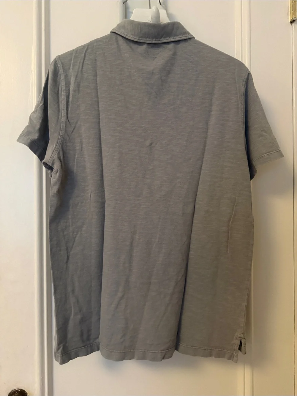 J. Crew Light Gray Short-Sleeve Polo with Chest Pocket